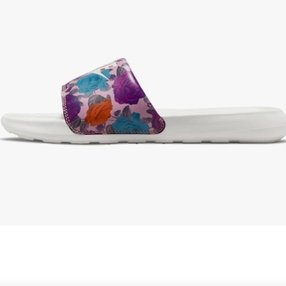 NEW Women's Nike Logo Print flowers Slipper Slides Sandals Floral 10 - Picture 10 of 12